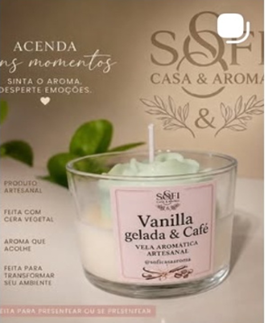 Vela Vanilla Gelada & Café